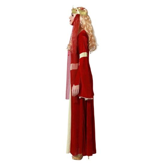 Fato de senhora medieval vermelho para mulher Fato de senhora medieval vermelho para mulher