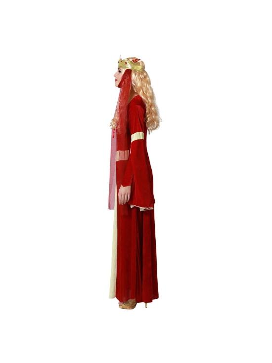 Fato de senhora medieval vermelho para mulher