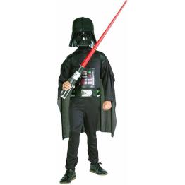 Fantasia de Darth Vader para meninos, caixa com fantasia, máscara e espada, 5-7 anos
