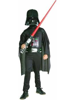 Fantasia de Darth Vader para meninos, caixa com fantasia, máscara e espada, 5-7 anos