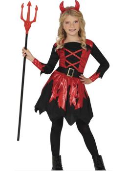Fato de Diabo do Inferno para menina