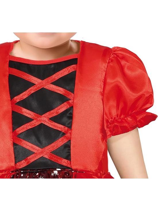 Fato de diabo vermelho para bebé