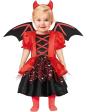 Fato de diabo vermelho para bebé