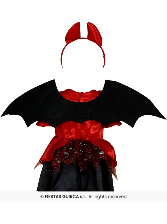 Fato de diabo vermelho para bebé
