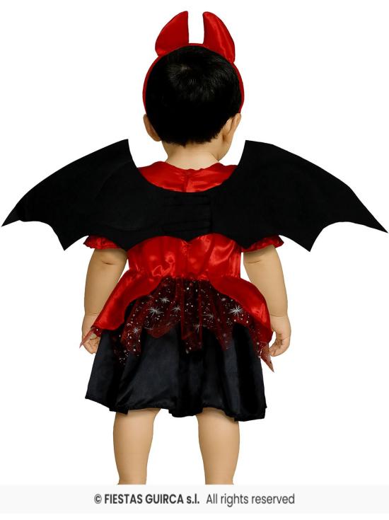 Fato de diabo vermelho para bebé