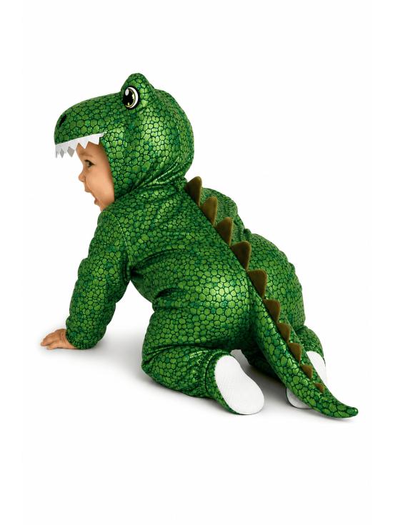 Fantasia de dinossauro divertida e original para bebês.