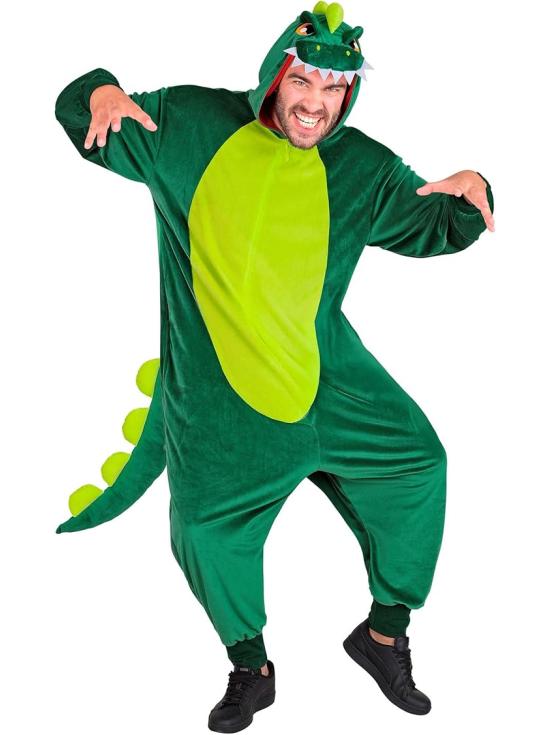 Pijama fantasia de dinossauro unissex para adultos