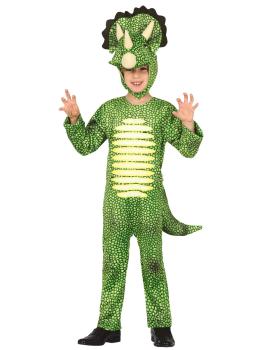Fato de dinossauro Triceratops para criança