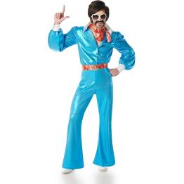🕺 Fantasia Disco Azul Masculina Anos 70