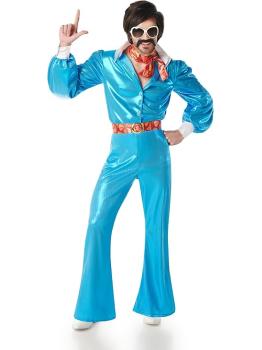 🕺 Fantasia Disco Azul Masculina Anos 70