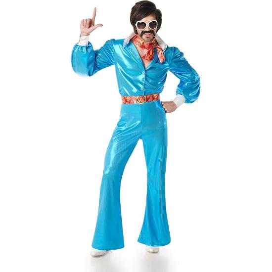🕺 Fantasia Disco Azul Masculina Anos 70