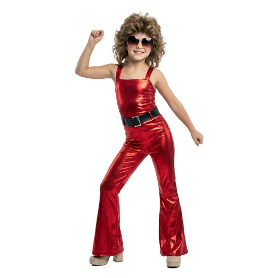 Fantasia de Showgirl Disco dos anos 70 para crianças