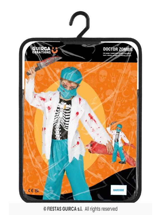 Disfraz de doctor zombie para niño
