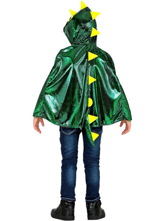 Capa com capuz para fantasia de dragão cuspidor de fogo infantil