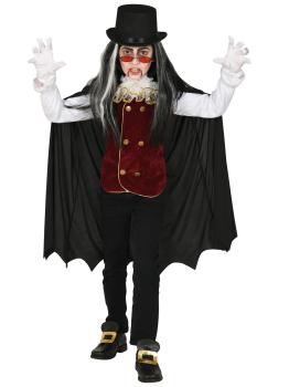Fato de Drácula gótico para criança
