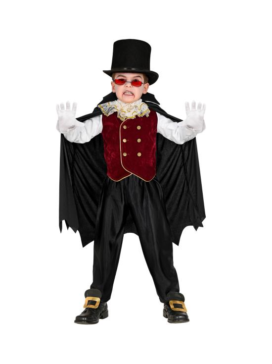 Fato de Drácula gótico para criança