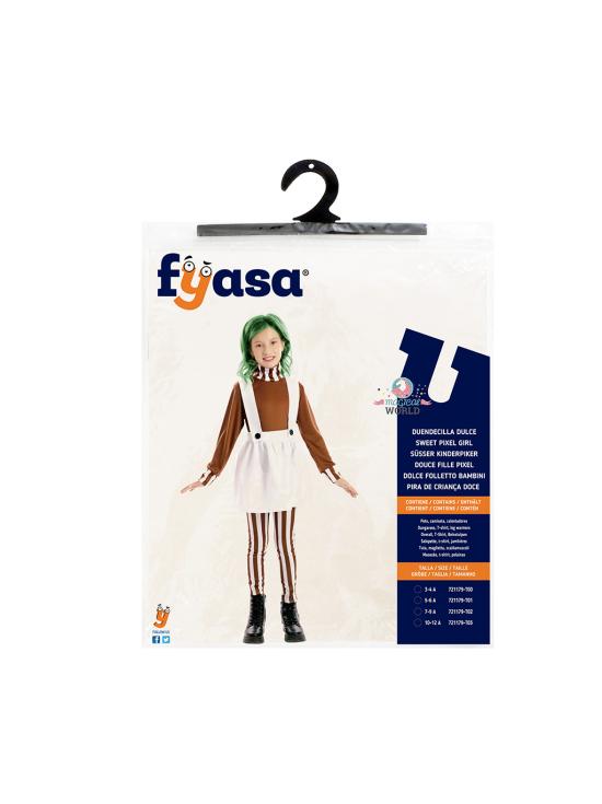 Fantasia infantil de Oompa Loompa Pixie Sweet de Willy Wonka