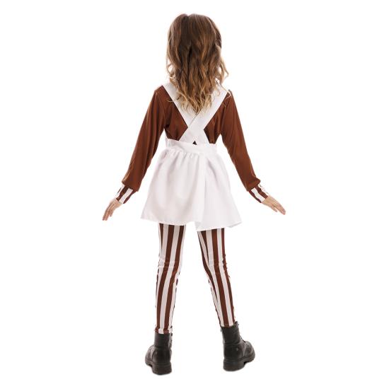 Fantasia infantil de Oompa Loompa Pixie Sweet de Willy Wonka Fantasia infantil de Oompa Loompa Pixie Sweet de Willy Wonka