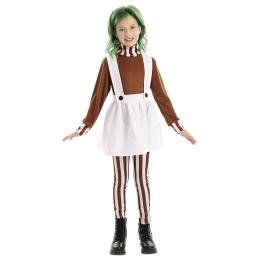 Fantasia infantil de Oompa Loompa Pixie Sweet de Willy Wonka