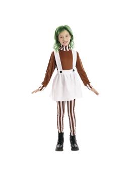 Fantasia infantil de Oompa Loompa Pixie Sweet de Willy Wonka