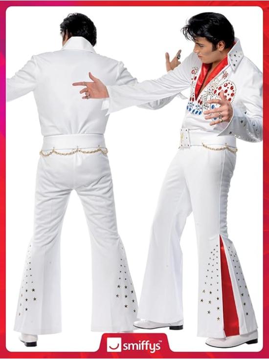Fato de Rei do Rock Elvis Deluxe para homem