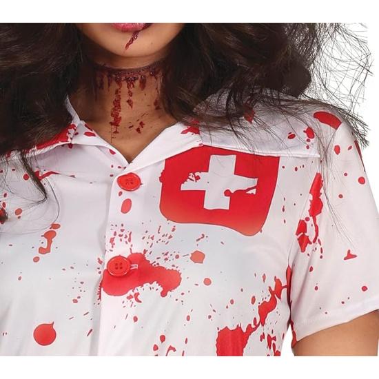 Fantasia de enfermeira zumbi ambulante