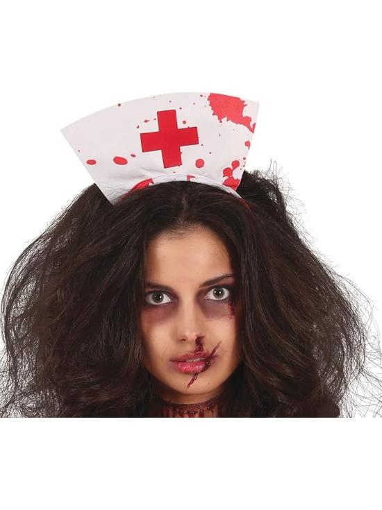Fantasia de enfermeira zumbi ambulante