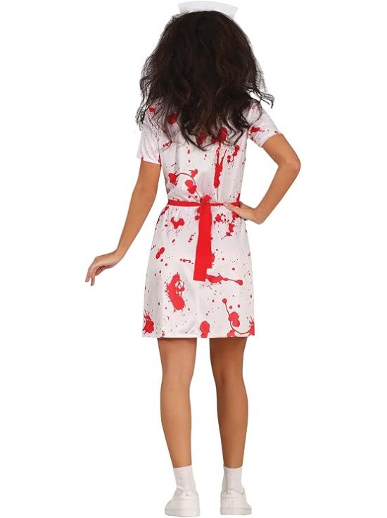 Fantasia de enfermeira zumbi ambulante