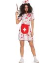 Fantasia de enfermeira zumbi ambulante