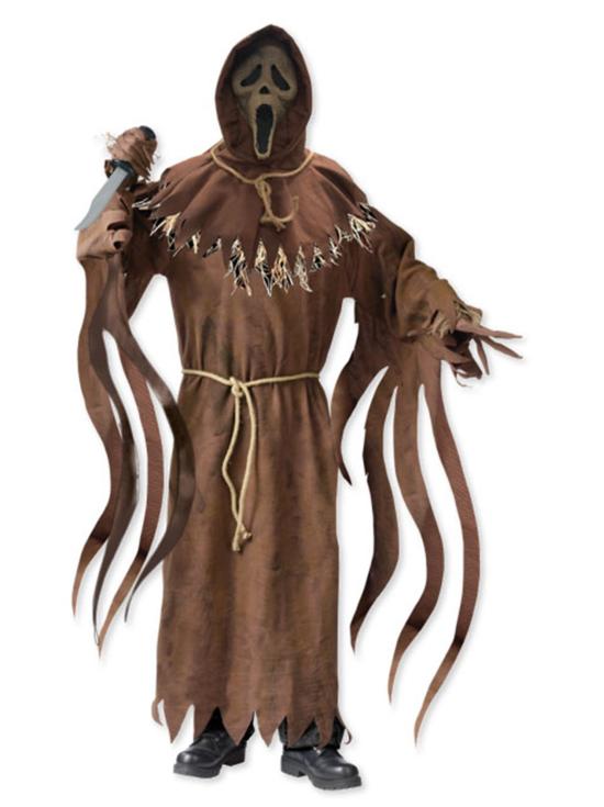 Fantasia de Espantalho com o Rosto do Fantasma para Adultos