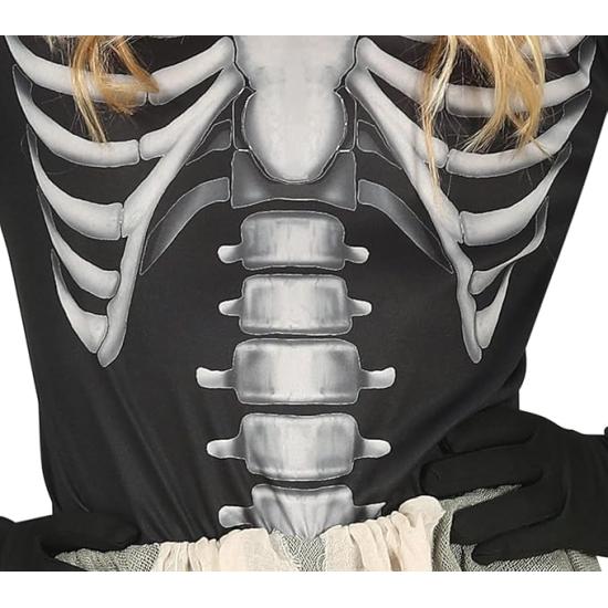 Fato de esqueleto de fantasma pirata para menina