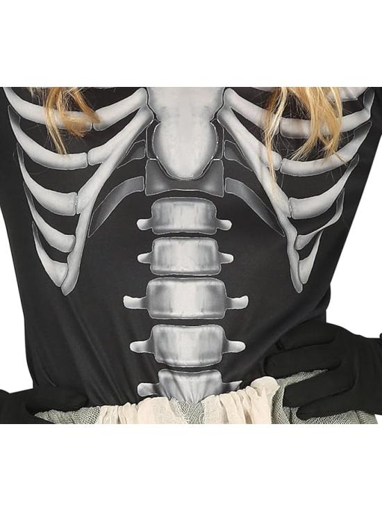 Fato de esqueleto de fantasma pirata para menina