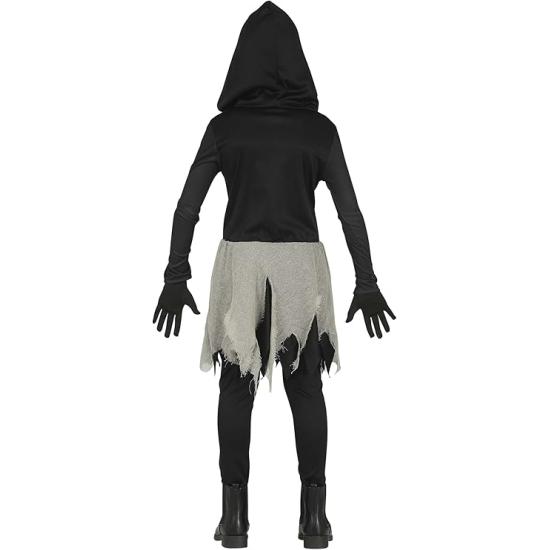Fato de esqueleto de fantasma pirata para menina