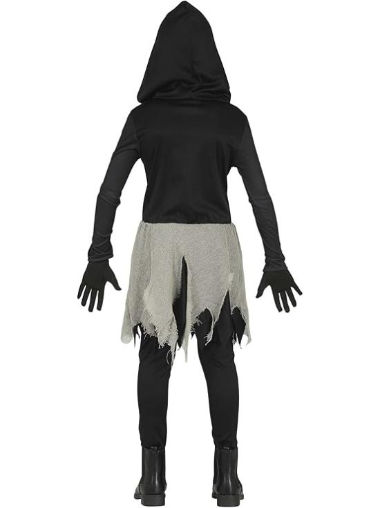 Fato de esqueleto de fantasma pirata para menina