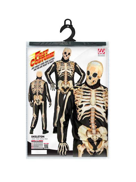 Fantasia de esqueleto Fast Costume – Adulto