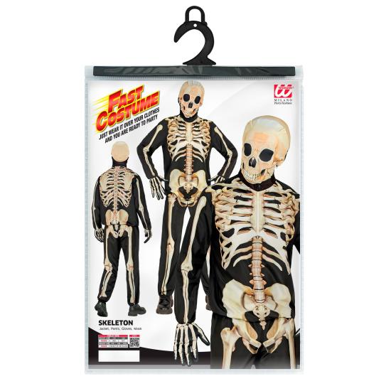 FAST COSTUME Fantasia de esqueleto infantil