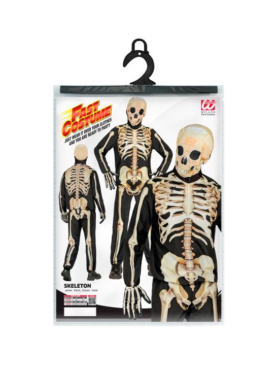 FAST COSTUME Fantasia de esqueleto infantil