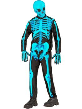 Fantasia de esqueleto fluorescente para crianças da FAST COSTUME