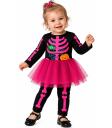 Fantasia de Esqueleto Rosa para Bebê Menina com Tutu – Halloween