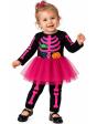 Fantasia de Esqueleto Rosa para Bebê Menina com Tutu – Halloween
