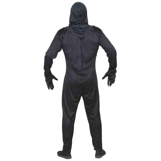 Fantasia de esqueleto verde fluorescente tamanho adulto