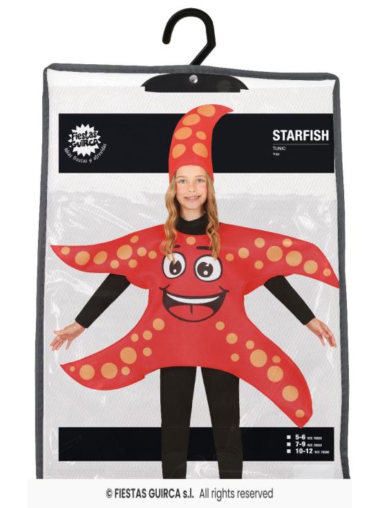 Fantasia de estrela do mar borbulhante para menino ou menina