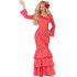 Traje flamenco vermelho para mulheres