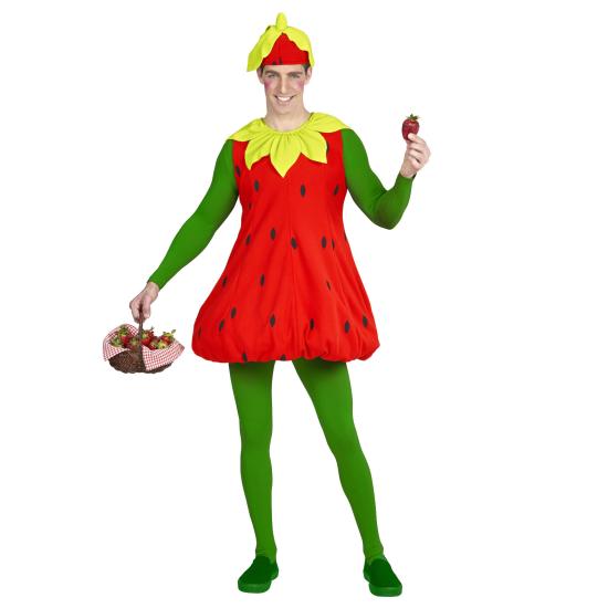 Fato de morango para adulto unissex Fato de morango para adulto unissex