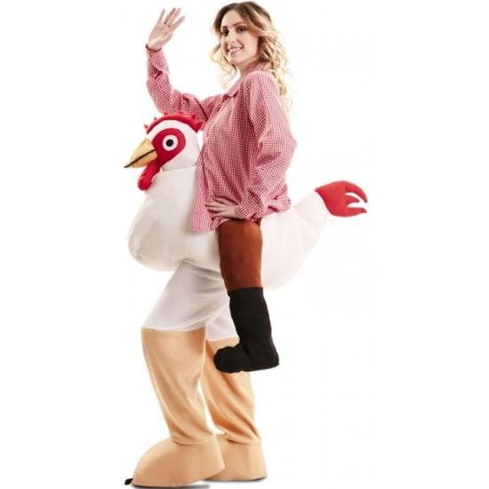 Fato de galinha nos ombros para adulto