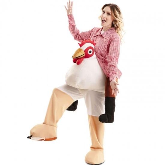 Fato de galinha nos ombros para adulto