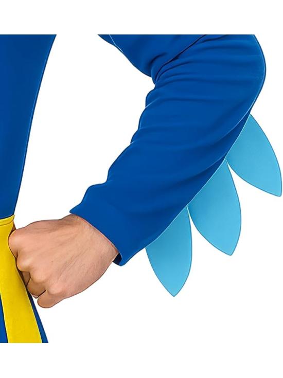 Fantasia de Galo Azul para Adultos Masculinos – Capuz, Cinto e Macacão