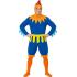 Fantasia de Galo Azul Adulto – Capuz, Cinto e Macacão