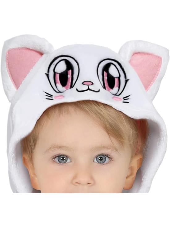 Fantasia de Gatinho Rosa - Macacão Rosa com Capuz de Gato e Tutu para Bebê **
