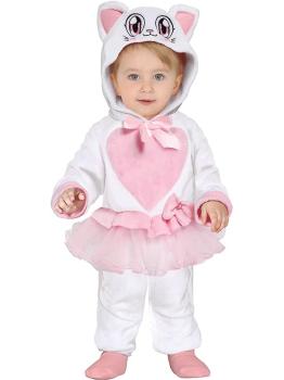 Fantasia de Gatinho Rosa - Macacão Rosa com Capuz de Gato e Tutu para Bebê **
